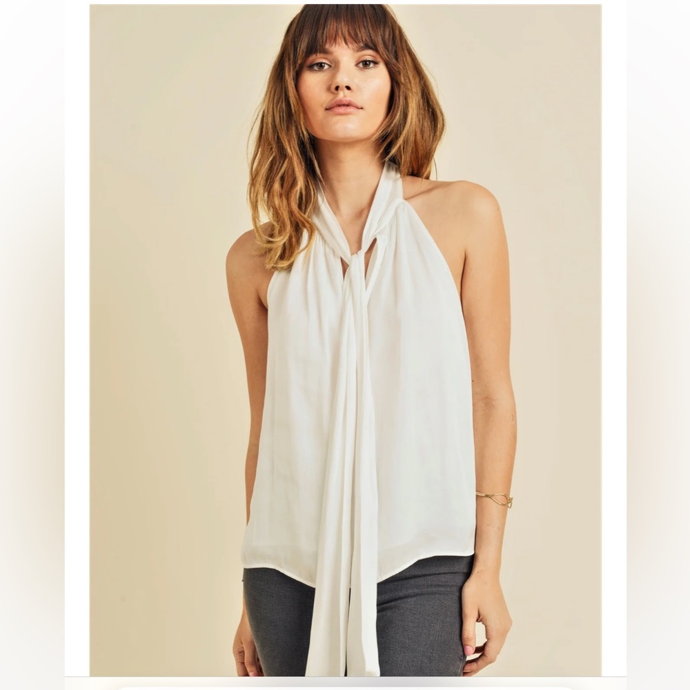 RESET by Jane White Eleanor Silky Sleeveless Blouse Size Small - Picture 2 of 3